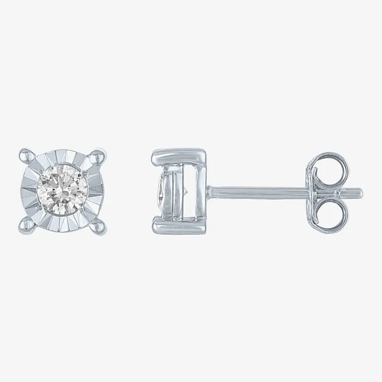 (G-H / I1-I2) Womens 1/3 CT. T.W. Lab-Grown Diamond Sterling Silver Round 2-pc. Jewelry Set
