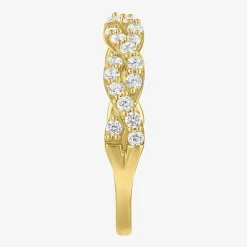 (G-H / I1-I2) Womens 1/2 CT. T.W. Lab Grown White Diamond 10K Gold Wedding Band