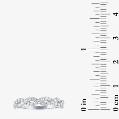 (G-H / I1-I2) Womens 1/2 CT. T.W. Lab Grown White Diamond 10K Gold Wedding Band