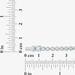 (G-H / Si2-I1) Womens 2 CT. T.W. Lab Grown White Diamond Sterling Silver 7.25 Inch Tennis Bracelet