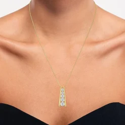 (G-H, Si2-I1) Womens 2 CT. T.W. Lab Grown White Diamond 10K Gold 18 Inch Pendant Necklace