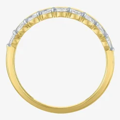 (G-H / Si2-I1) Womens 1/3 CT. T.W. Lab Grown White Diamond 10K Gold Anniversary Band