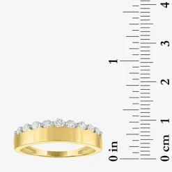 (G-H / Si2-I1) Womens 1/3 CT. T.W. Lab Grown White Diamond 10K Gold Anniversary Band