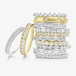 (G-H / Si2-I1) Womens 1/3 CT. T.W. Lab Grown White Diamond 10K Gold Delicate Wedding Band