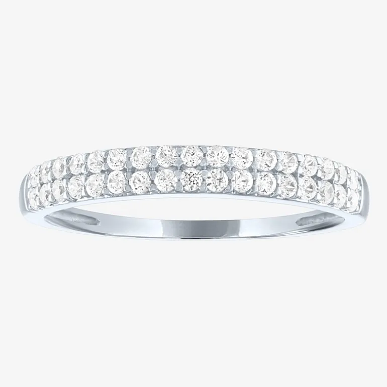(G-H / Si2-I1) Womens 1/3 CT. T.W. Lab Grown White Diamond 10K Gold Anniversary Wedding Band