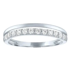 (G-H / Si2-I1) Womens 1/4 CT. T.W. Lab Grown White Diamond 10K Gold Wedding Band