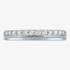 (G-H / Si2-I1) Womens 1/4 CT. T.W. Lab Grown White Diamond 10K Gold Wedding Band