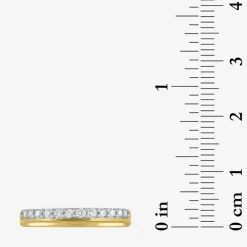 (G-H / Si2-I1) Womens 1/4 CT. T.W. Lab Grown White Diamond 10K Gold Wedding Band