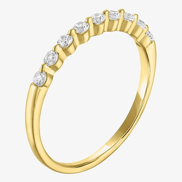 (G-H / Si2-I1) Womens 1/2 CT. T.W. Lab Grown White Diamond 10K Gold Wedding Band