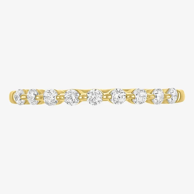 (G-H / Si2-I1) Womens 1/2 CT. T.W. Lab Grown White Diamond 10K Gold Wedding Band
