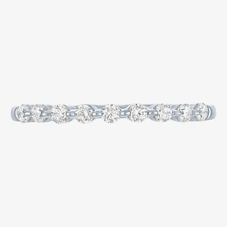 (G-H / Si2-I1) Womens 1/2 CT. T.W. Lab Grown White Diamond 10K Gold Wedding Band