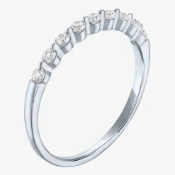 (G-H / Si2-I1) Womens 1/2 CT. T.W. Lab Grown White Diamond 10K Gold Wedding Band