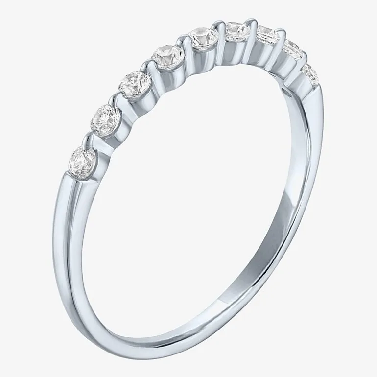 (G-H / Si2-I1) Womens 1/2 CT. T.W. Lab Grown White Diamond 10K Gold Wedding Band