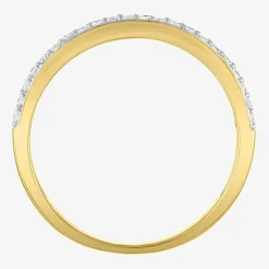 (G-H/ Si2-I1) Womens 2MM 1/6 CT. T.W. Lab Grown White Diamond 10K Gold Heart Anniversary Wedding Band
