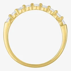 (G-H / Si2-I1) Womens 2MM 1/4 CT. T.W. Lab Grown White Diamond 10K Gold Wedding Band