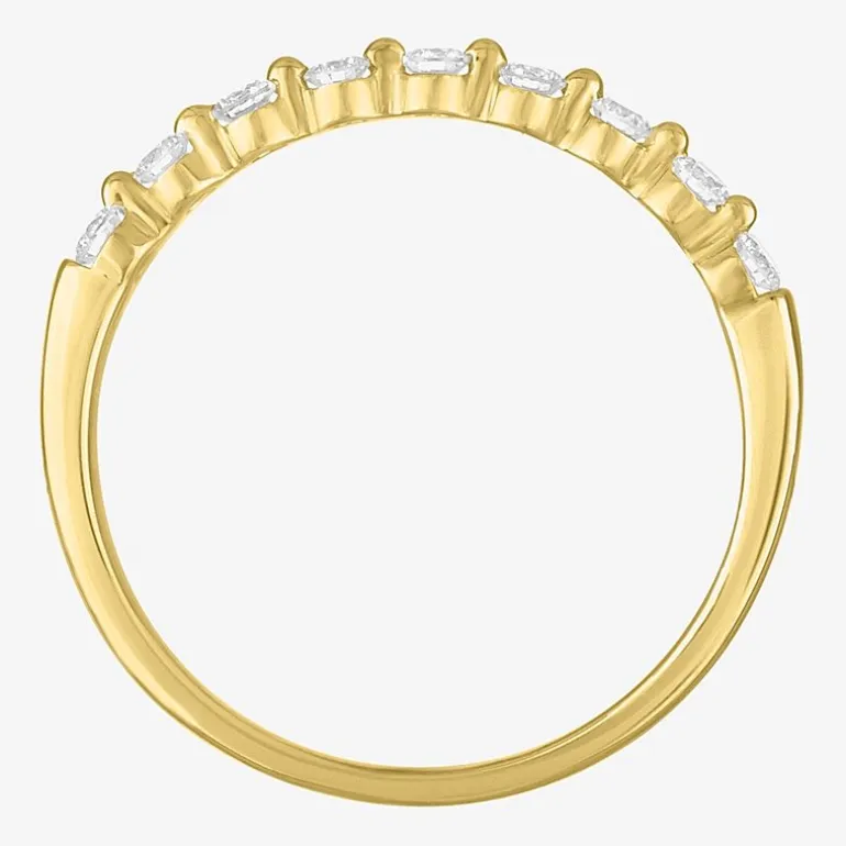 (G-H / Si2-I1) Womens 2MM 1/4 CT. T.W. Lab Grown White Diamond 10K Gold Wedding Band