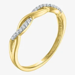(G-H / Si2-I1) Womens 3MM 1/10 CT. T.W. Lab Grown White Diamond 10K Gold Wedding Band