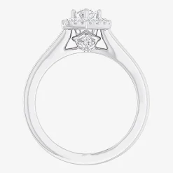 (G-H/SI1-SI2) Womens 1 CT. T.W. Lab Grown White Diamond 10K Gold Marquise Halo Engagement Ring