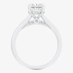 (G-H / Si1-Si2) Womens 2 1/5 CT. T.W. Lab Grown White Diamond 14K Gold Oval Engagement Ring