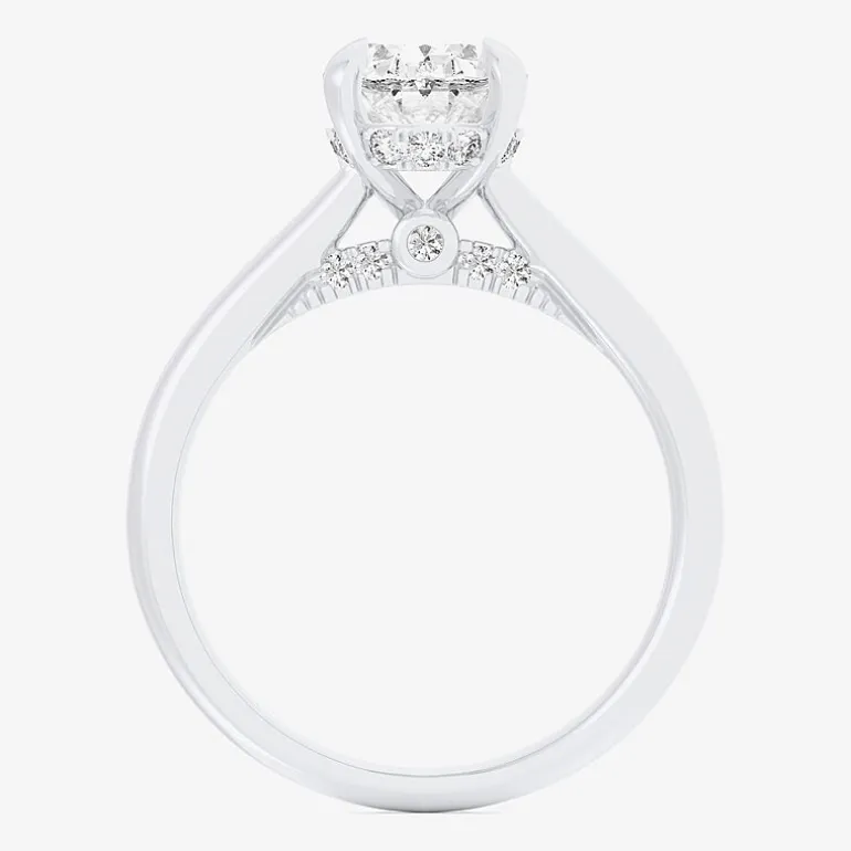 (G-H / Si1-Si2) Womens 2 1/5 CT. T.W. Lab Grown White Diamond 14K Gold Oval Engagement Ring