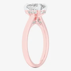 (G-H / Si1-Si2) Womens 2 1/5 CT. T.W. Lab Grown White Diamond 14K Gold Oval Engagement Ring