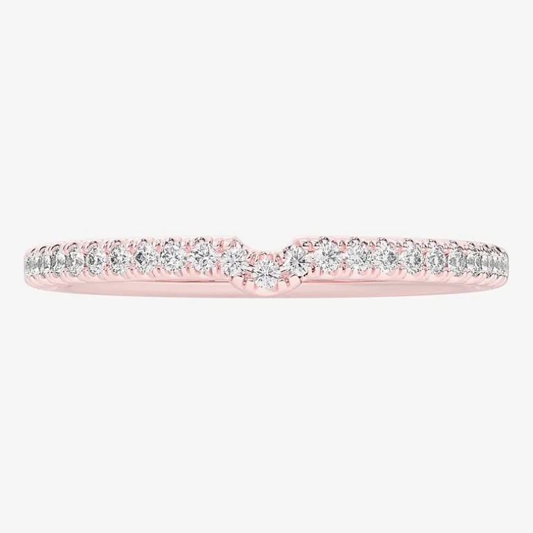 (G-H / Si1-Si2) Womens 1/6 CT. T.W. Lab Grown White Diamond 14K Gold Wedding Band
