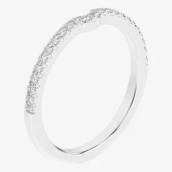 (G-H / Si1-Si2) Womens 1/6 CT. T.W. Lab Grown White Diamond 14K Gold Wedding Band