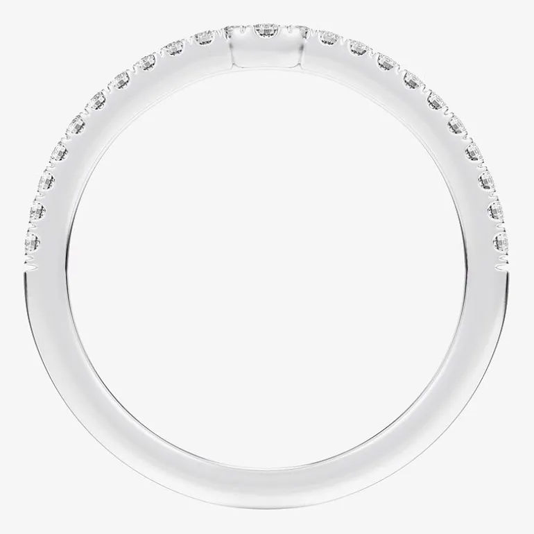 (G-H / Si1-Si2) Womens 1/6 CT. T.W. Lab Grown White Diamond 14K Gold Wedding Band