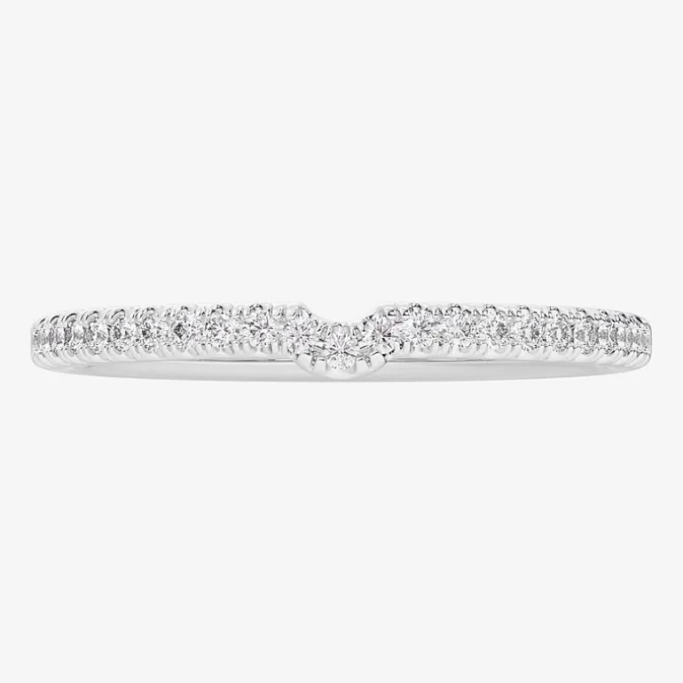 (G-H / Si1-Si2) Womens 1/6 CT. T.W. Lab Grown White Diamond 14K Gold Wedding Band