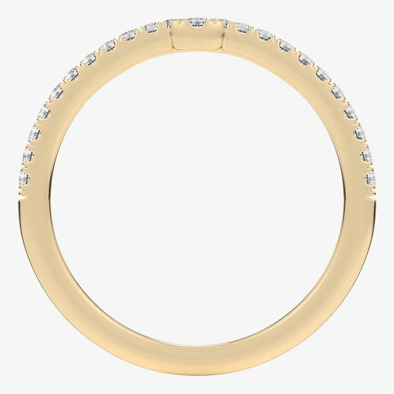 (G-H / Si1-Si2) Womens 1/6 CT. T.W. Lab Grown White Diamond 14K Gold Wedding Band