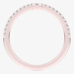(G-H / Si1-Si2) Womens 1/6 CT. T.W. Lab Grown White Diamond 14K Gold Wedding Band