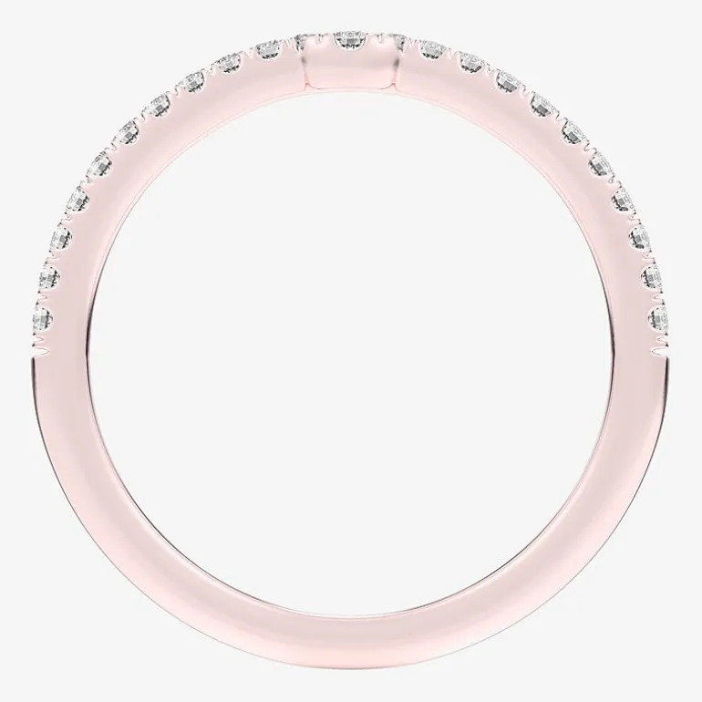 (G-H / Si1-Si2) Womens 1/6 CT. T.W. Lab Grown White Diamond 14K Gold Wedding Band