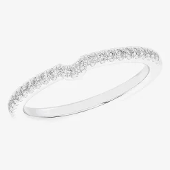 (G-H / Si1-Si2) Womens 1/6 CT. T.W. Lab Grown White Diamond 14K Gold Wedding Band