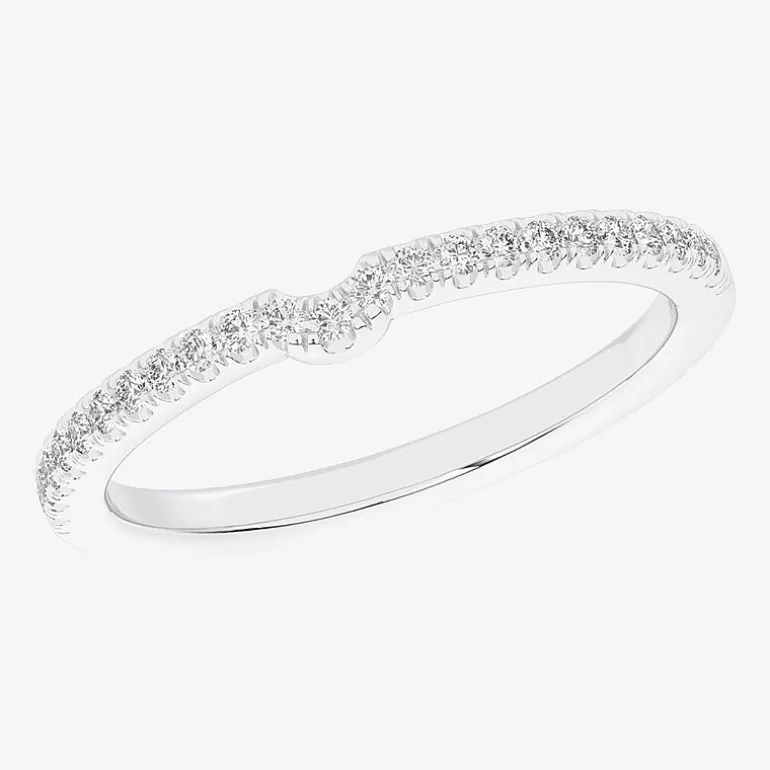 (G-H / Si1-Si2) Womens 1/6 CT. T.W. Lab Grown White Diamond 14K Gold Wedding Band