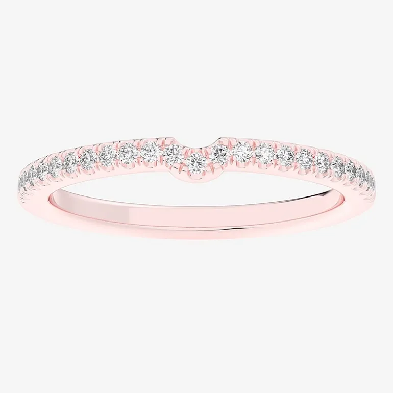 (G-H / Si1-Si2) Womens 1/6 CT. T.W. Lab Grown White Diamond 14K Gold Wedding Band