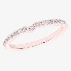 (G-H / Si1-Si2) Womens 1/6 CT. T.W. Lab Grown White Diamond 14K Gold Wedding Band