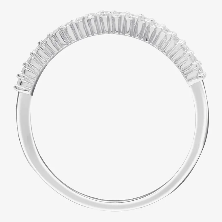 (G-H / Vs2-Si1) Womens 1/2 CT. T.W. Lab Grown White Diamond 10K Gold Anniversary Band