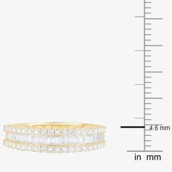 (G-H / Vs2-Si1) Womens 1/2 CT. T.W. Lab Grown White Diamond 10K Gold Anniversary Band