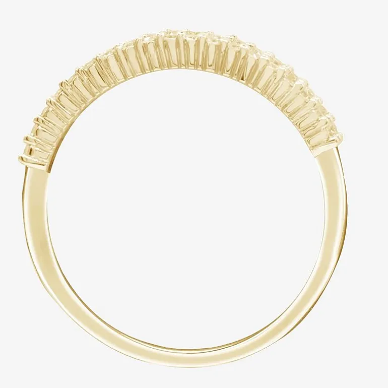 (G-H / Vs2-Si1) Womens 1/2 CT. T.W. Lab Grown White Diamond 10K Gold Anniversary Band