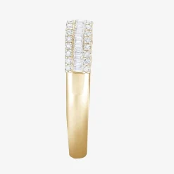 (G-H / Vs2-Si1) Womens 1/2 CT. T.W. Lab Grown White Diamond 10K Gold Anniversary Band
