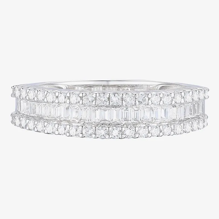 (G-H / Vs2-Si1) Womens 1/2 CT. T.W. Lab Grown White Diamond 10K Gold Anniversary Band
