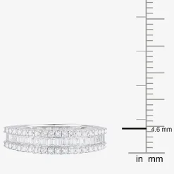(G-H / Vs2-Si1) Womens 1/2 CT. T.W. Lab Grown White Diamond 10K Gold Anniversary Band
