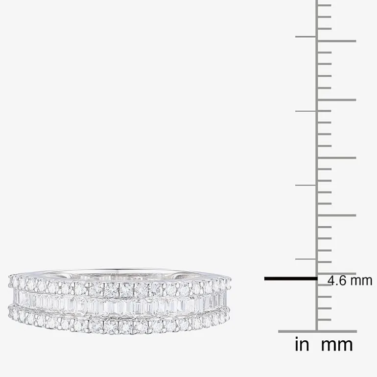 (G-H / Vs2-Si1) Womens 1/2 CT. T.W. Lab Grown White Diamond 10K Gold Anniversary Band