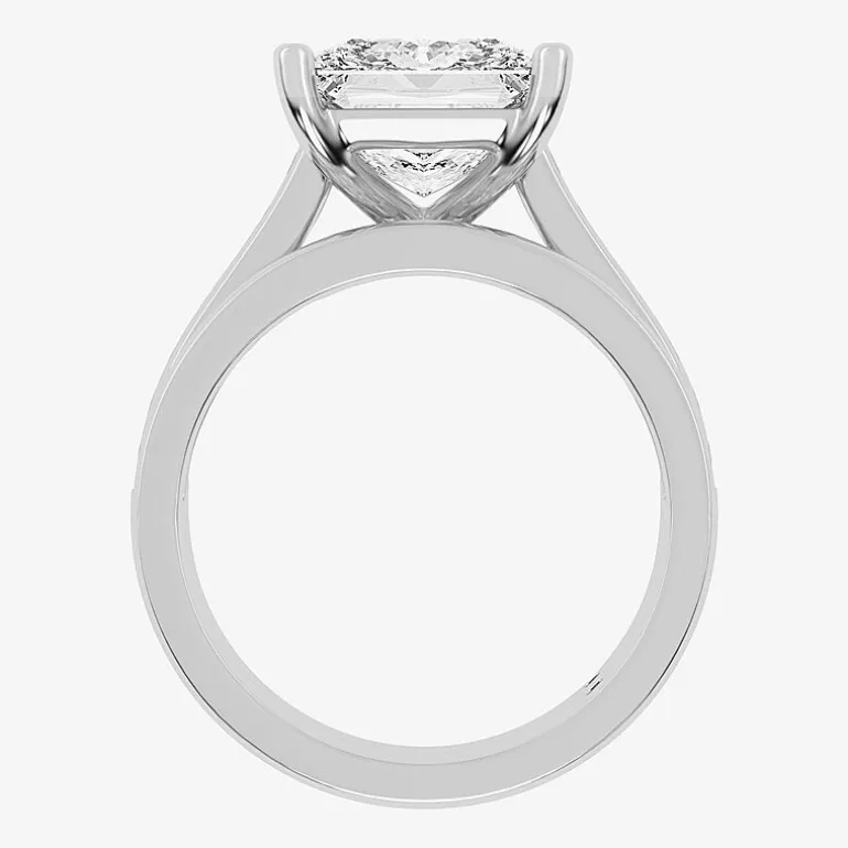 (G-H / Vs2-Si1) Womens 4 CT. T.W. Lab Grown White Diamond 14K Gold Side Stone Bridal Set