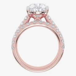 (G-H / Vs2-Si1) Womens 7 Ct.T.W. Lab Grown White Diamond 14K Gold Side Stone Bridal Set