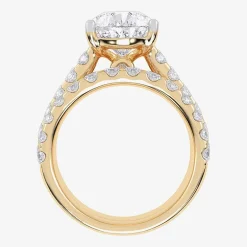 (G-H / Vs2-Si1) Womens 7 Ct.T.W. Lab Grown White Diamond 14K Gold Side Stone Bridal Set