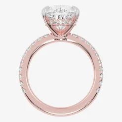 (G-H / Vs2-Si1) Womens 3 1/2 CT. T.W Lab Grown White Diamond 14K Gold Pear Side Stone Engagement Ring