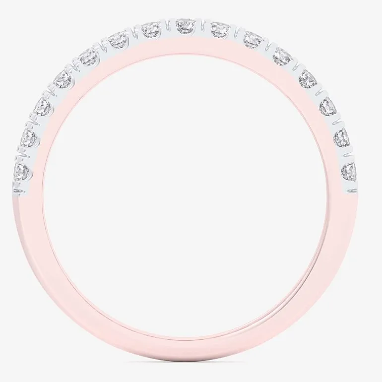 (G-H / Vs1-Vs2) Womens 4MM 3/4 CT. T.W. Lab Grown White Diamond 10K Gold Anniversary Band