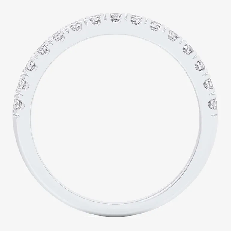 (G-H / Vs1-Vs2) Womens 4MM 3/4 CT. T.W. Lab Grown White Diamond 10K Gold Anniversary Band