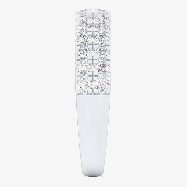 (G-H / Vs1-Vs2) Womens 4MM 3/4 CT. T.W. Lab Grown White Diamond 10K Gold Anniversary Band